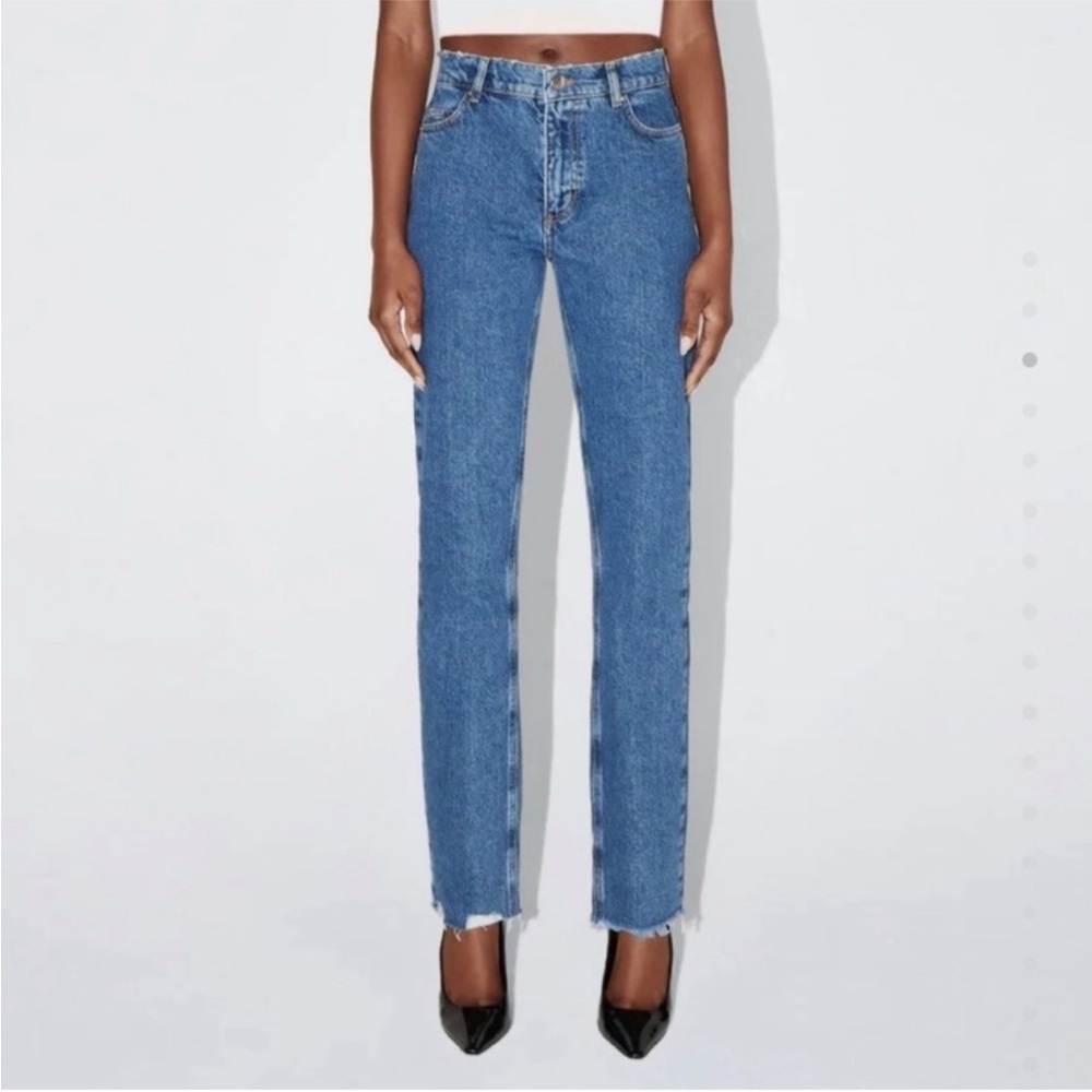 Khy‎ × Natasha Zinko Classic Straight Leg Jeans Raw Hem Womens Size 30